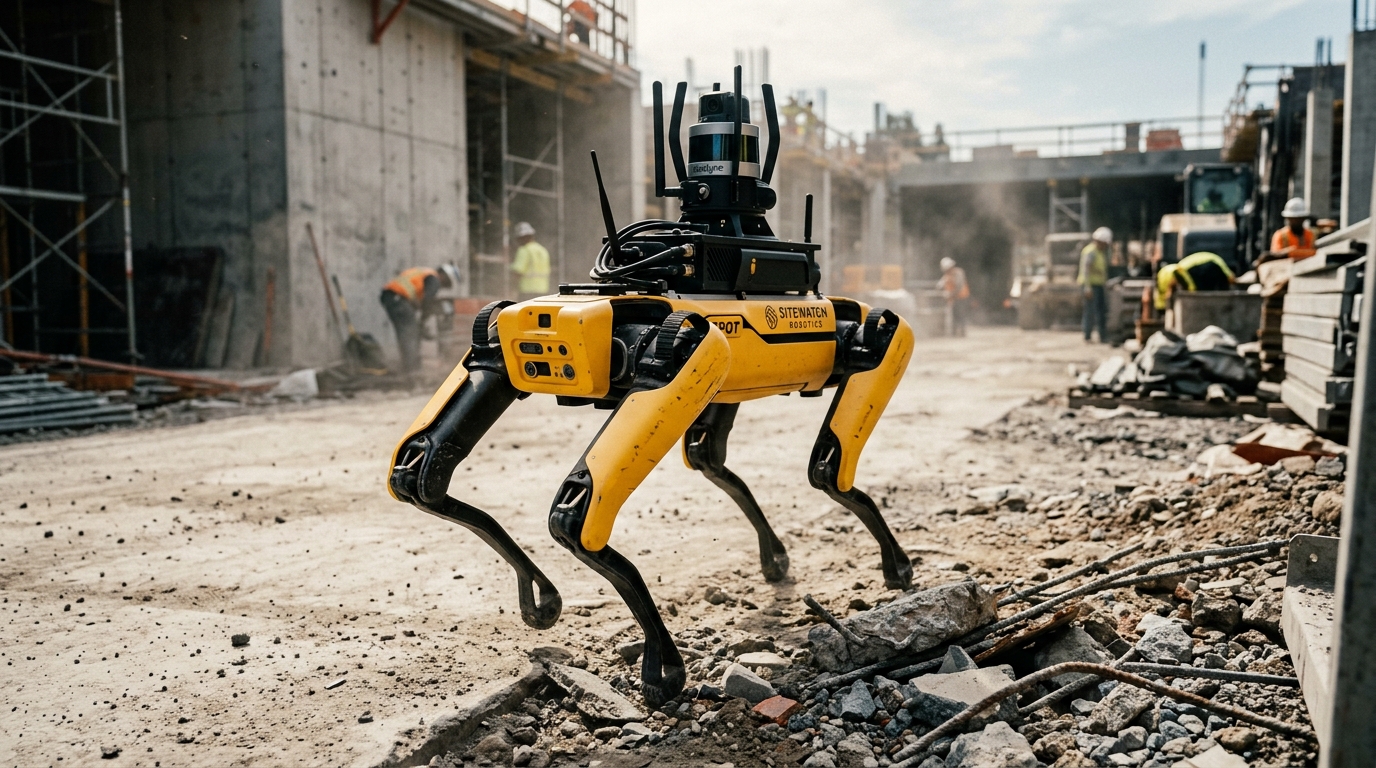 Autonomous Ground Survey with Legged Robots: As-Built and Progress as a Time Series