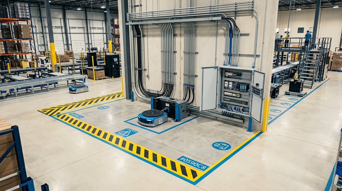 Robot fleet charging: Autonomous infrastructure