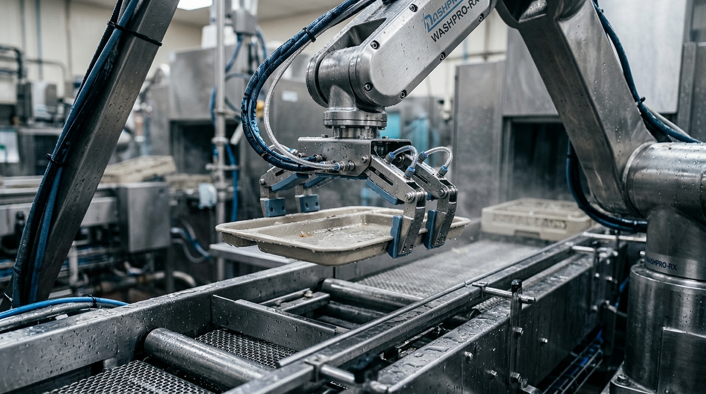 Spülküche automatisieren: IP-Schutz und Tablettrückführung