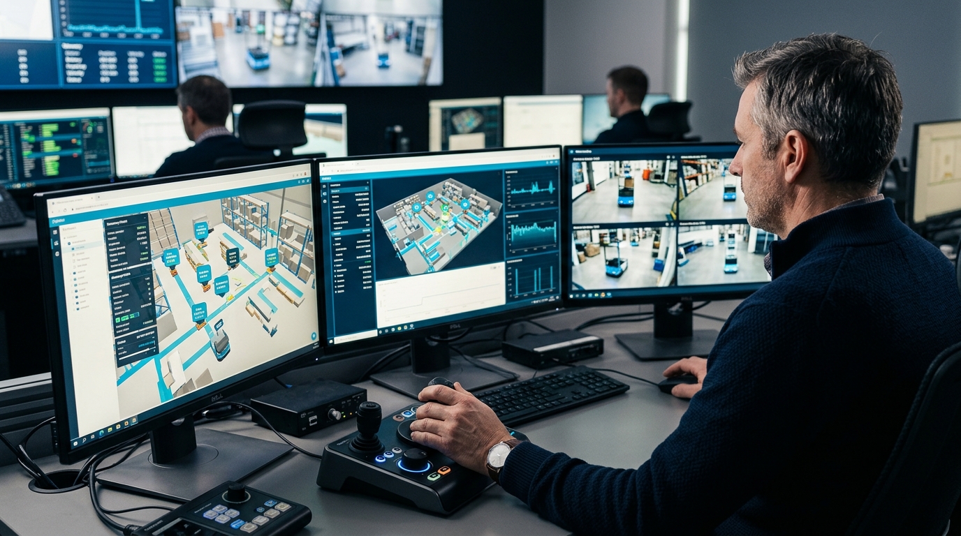Teleoperation Roboterflotte: Wann der Mensch eingreifen muss