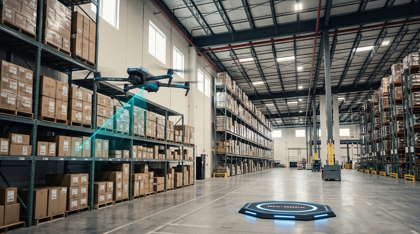Drone inventory in warehouses: automated stocktaking with drones
