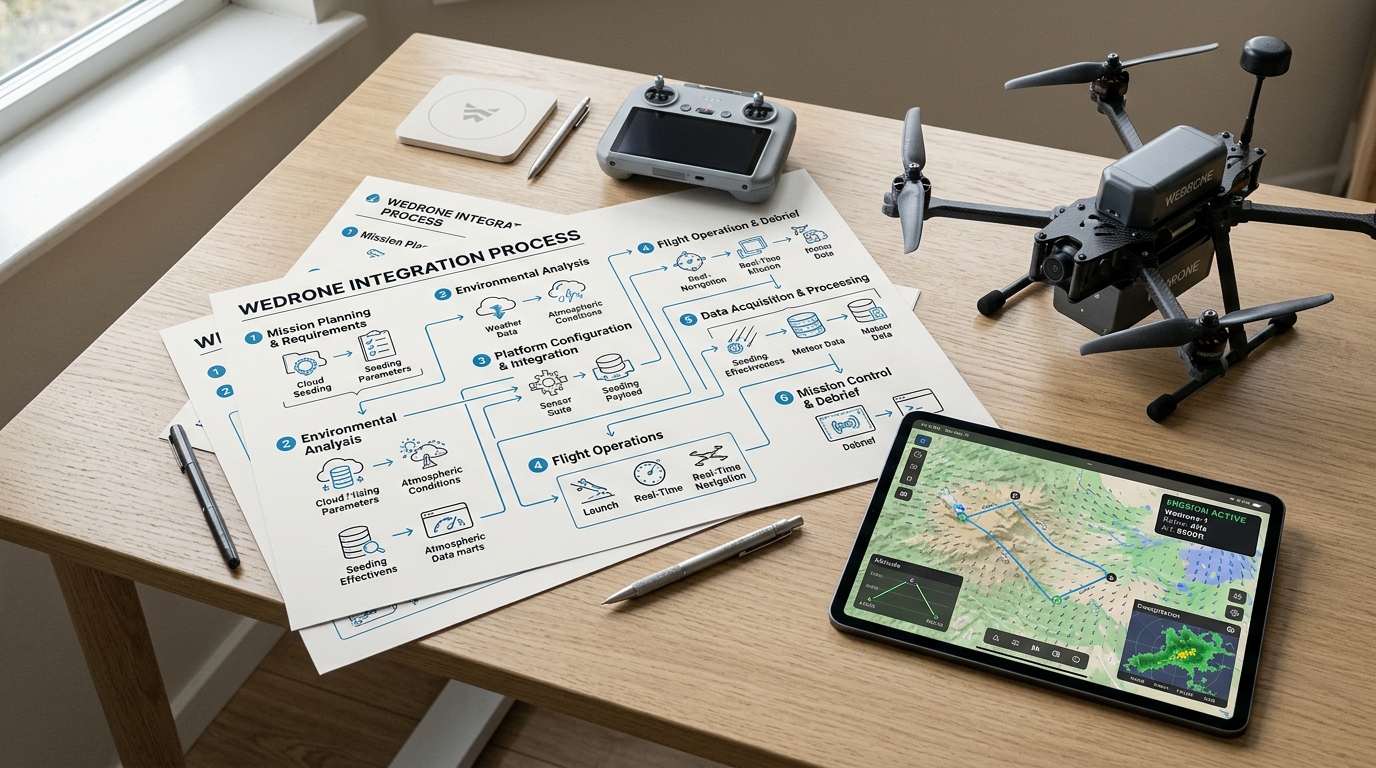 Diagramm des wedrone Integrationsprozesses für komplexe Drohnenmissionen